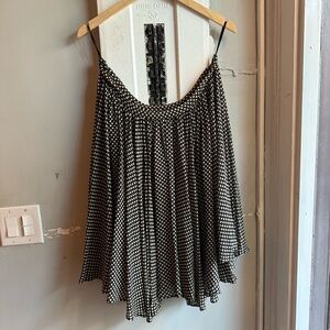 Christian Lacroix Blue Polka Dot Silk Skirt